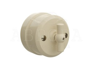 МЕЗОНИНЪ Аврора выкл. ОУ перекрест. поворот.  (1 кл) 10А СЛОН. КОСТЬ фарфор GE70406-02