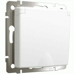 Werkel мех. роз. СУ 1 мест. 16A земля шторки крышка IP44 (белый матовый) W1171261 a059267