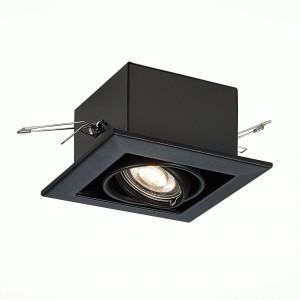 ST LUCE св-к встр. 50W GU10 126x126x70 Черный/Матовый черный ST250.448.01