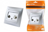 TDM Лама роз. СУ TV (&quot;мама&quot;) + SAT (F-разъем) 0-2400МГц серебр. металлик (10!) SQ1815-0220