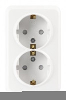 Smartbuy Юпитер роз. ОУ 2-мест. 16А земля белая с защ. штор. (SBE-03w-16-S2-1Z)