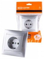 TDM Лама роз. СУ 1 мест. 16А серебр. металлик (земля) (10!) SQ1815-0223