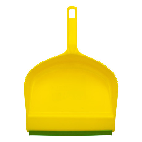 Набор: совок с кромкой 330 x 225 мм и щетка-сметка 285 мм, желтый, Home Palisad