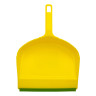 Набор: совок с кромкой 330 x 225 мм и щетка-сметка 285 мм, желтый, Home Palisad