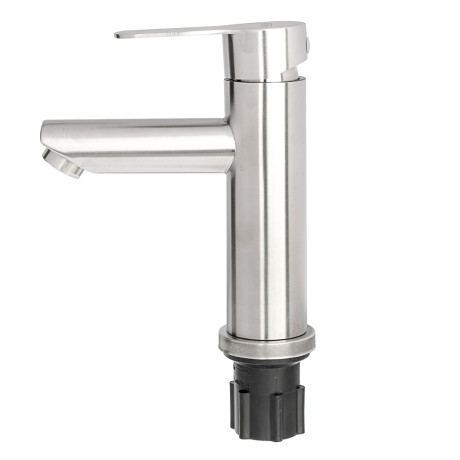 СоюзКран Смеситель для раковины, керам. картридж 35мм, нерж. сталь, SS02-M118