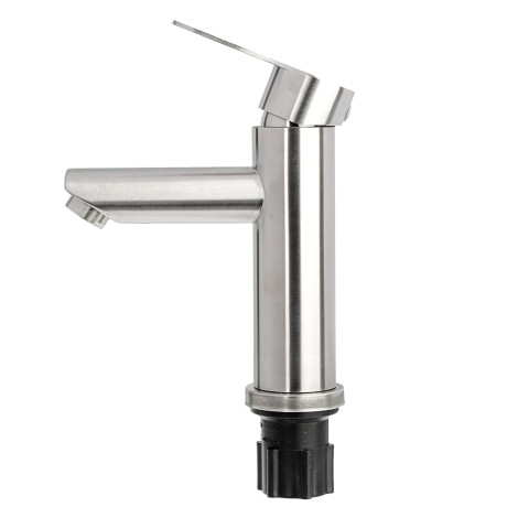 СоюзКран Смеситель для раковины, керам. картридж 35мм, нерж. сталь, SS02-M118