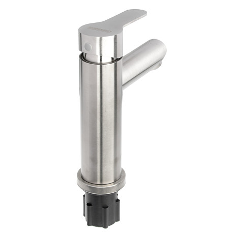 СоюзКран Смеситель для раковины, керам. картридж 35мм, нерж. сталь, SS02-M118