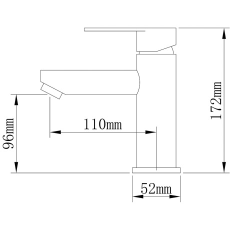 СоюзКран Смеситель для раковины, керам. картридж 35мм, нерж. сталь, SS02-M118