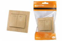 TDM Таймыр выкл. СУ 2 кл. 10А сосна (керам. осн.инд.) (10!) SQ1814-0205