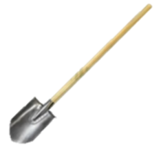 Лопата Неубивашка ВТ-20 средняя, 170х250мм, толщина 1,5мм, черенок лакированная осина 120см