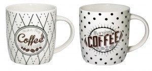 Кружка 360мл Кофе 2 дизайна микс фарфор (кратность 12шт!!!) МФК MFK20361