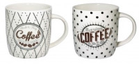 Кружка 360мл Кофе 2 дизайна микс фарфор (кратность 12шт!!!) МФК MFK20361