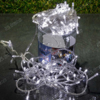 Гирлянда LED L-2-2 140 ламп прозрачный провод соединение белый