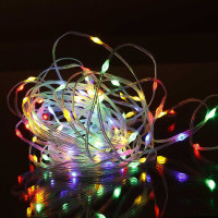 Гирлянда капелька LLN-15 100ламп длина 10м ЦВЕТНАЯ (100)