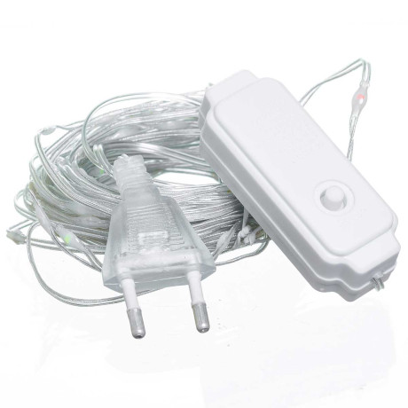 Гирлянда капелька LLN-15 100ламп длина 10м ЦВЕТНАЯ (100)