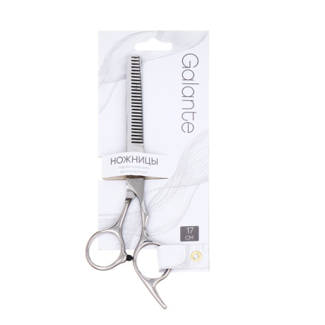 GALANTE Ножницы парикмахерские филировочные, металл, 17см