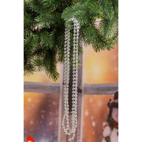 Цепь новогодняя Т186-5 1,8м Шарик d-0.7см сер х24