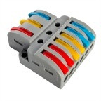 LEEK клемма разветвительная СМК с рычагом 3x6(0,08-4мм2) LE TB3 (уп.30шт, цена за шт)