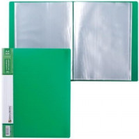 Папка  40 вклад. BRAUBERG &quot;Contract&quot; зеленая, вкладыши - антиблик., 0,7мм, бизнес-класс 221779