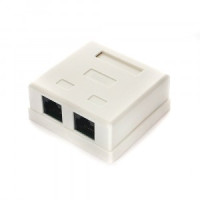 Розетка компьютерная 8p8c (RJ-45) cat 5e внешняя 2 гн.