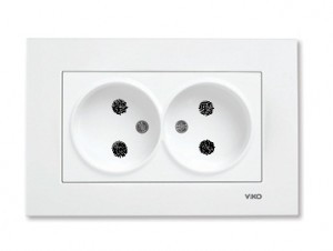VIKO by Panasonic KARRE роз. 2 мест. бел.  16A  90960055