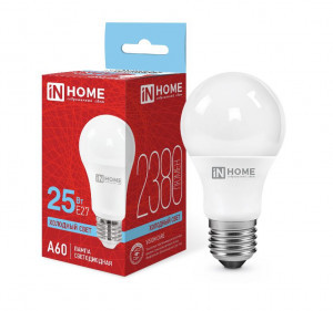 ASD/InHome лампа св/д VC ЛОН A60 E27 25W(2380lm) 6500K 6K 118x60 (без пульсации) 2068
