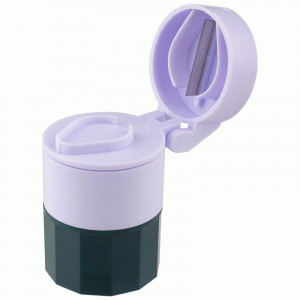 Таблетница 4в1 (таблеторезка/контейнер/измельчитель/мензурка) 4*6,5см (кратность 10!) 109151 Ecos