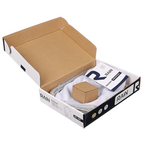 RAIN Смеситель для кухни Веста, гибкий излив, картридж 35мм, латунь, черный/хром