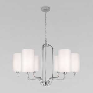 Eurosvet св-к подвесной E14 6x40W 765х0х890 металл бел/хр Purezza 60128/6 a056931