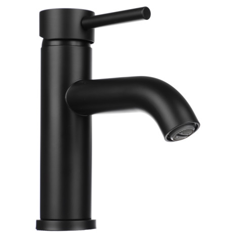 СоюзКран Смеситель для раковины, керам. картридж 35мм, нерж. сталь, черный SS02-M132