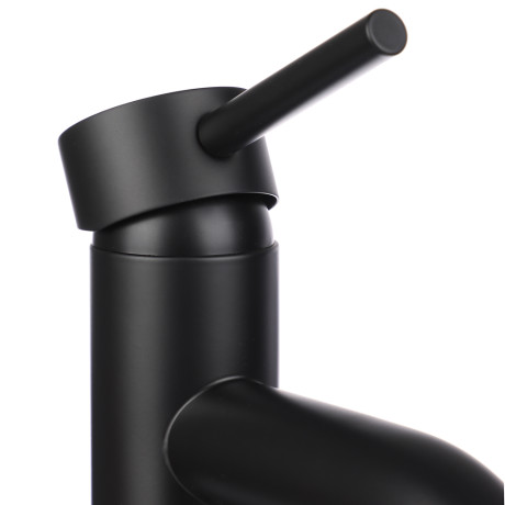 СоюзКран Смеситель для раковины, керам. картридж 35мм, нерж. сталь, черный SS02-M132