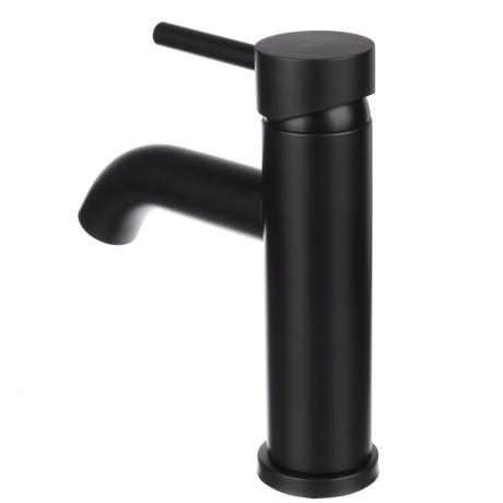 СоюзКран Смеситель для раковины, керам. картридж 35мм, нерж. сталь, черный SS02-M132