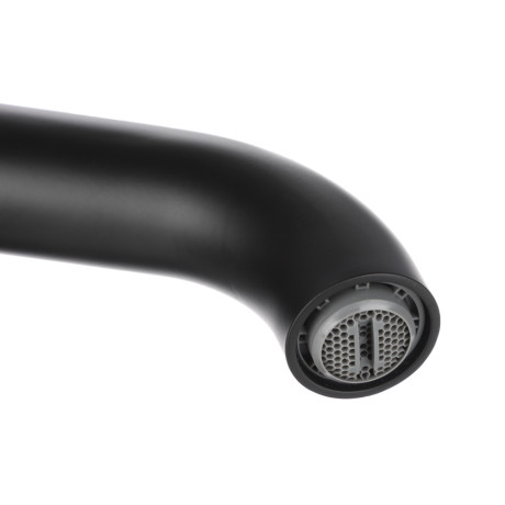 СоюзКран Смеситель для раковины, керам. картридж 35мм, нерж. сталь, черный SS02-M132