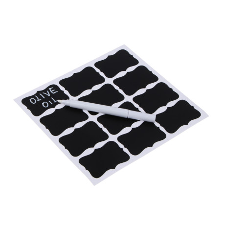 Наклейки на банки для специй и заготовок тм VETTA, ПВХ, полипропилен, 24шт + маркер