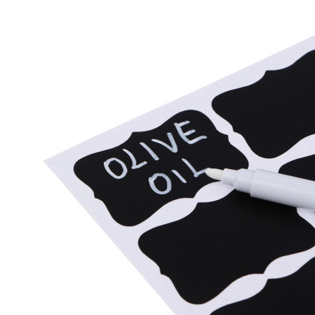 Наклейки на банки для специй и заготовок тм VETTA, ПВХ, полипропилен, 24шт + маркер