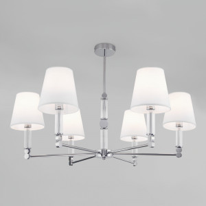 Eurosvet люстра 6x40W E14 800х800х550 мет белый/хром Conso 60145/6 Умный дом a061955