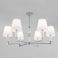 Eurosvet люстра 6x40W E14 800х800х550 мет белый/хром Conso 60145/6 Умный дом a061955