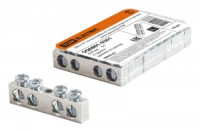 TDM Шина "N" нулевая 6х9мм 4/1 (4 группы/крепеж по центру) никелированная (10!) SQ0801-0301