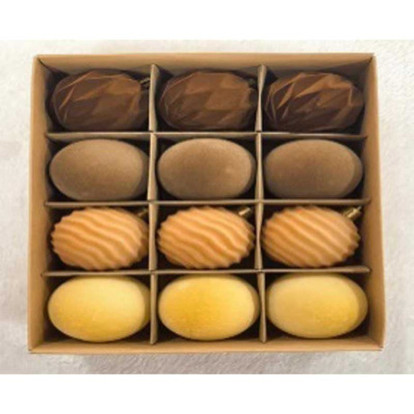 Набор елочных украшений LN09-6 6 см 12 шт Шары БАРХАТ