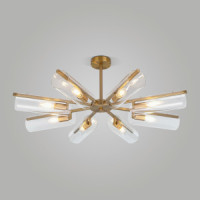 EUROSVET люстра 8x60W E14 820x820x310 латунь/стекло/прозр. 70144/8 Умный дом Trompeta a060898