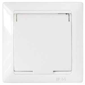 Bylectrica СТИЛЬ Роз. 1-местн. СУ земля IP44 белый, (РС16-312)