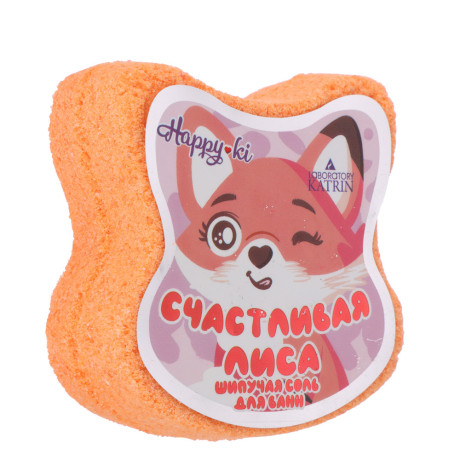 Шипучая соль для ванн Малиняшка, Счастливая лиса, 90г
