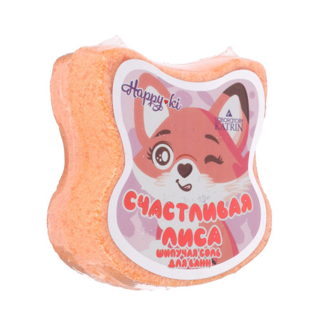 Шипучая соль для ванн Малиняшка, Счастливая лиса, 90г