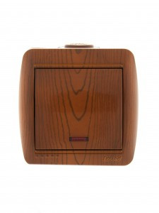 Lezard Ната выкл. ОУ 1 кл. 10А сосна (инд.) (корпус PC) 710-0800-111