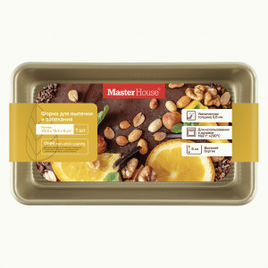 Форма д/выпечки сталь прямоуг 23,5*13,5*6см Клондайк 75979 Master House