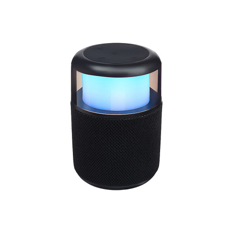 Колонка беспроводная BY GlowSound Mini, 5 Вт,подсветка, 1200мАч, microSD, ВШГ 12x8x8см, черный