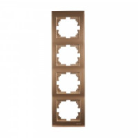 Lezard RAIN рамка 4 мест. верт. бронза матовый (PC) 703-3131-154