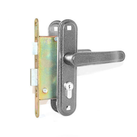 Замок врез ЗВ4-3.03 Зенит (серебро) с ручками \15