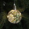 СНОУ БУМ Шар 8 см, прозрачный с декором внутри, LED, 2 вида