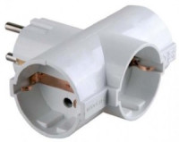 Volsten разветвитель-тройник 3роз. 16А белый, земля (T-образный) SA 1/3-Z (10!)